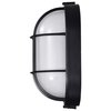 Nuvo LED Oval Bulk Head Fixture, Black Finish with White Glass 62/1391